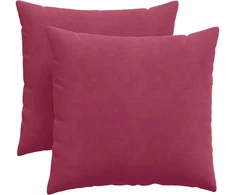 Sofa Pagalvės 2 pcs Vyno raudona 45 x 45 cm Kordūrinis audinys