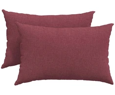 Sofa Pagalvės 2 vnt. audinys Vyno raudona 60 x 40 cm