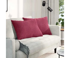 Sofa Pagalvės 2 pcs Vyno raudona 70 x 50 cm Kordūrinis audinys
