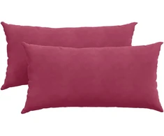 Sofa Pagalvės 2 vnt. Vyno raudona 80 x 40 cm Kordūrinis audinys