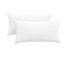 Sofa Pagalvės 2 pcs Balta 80 x 40 cm audinys