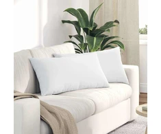 Sofa Pagalvės 2 pcs Balta 80 x 40 cm audinys