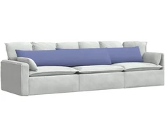 Sofa Pagalvės 2 pcs Džinsinės mėlynos 200 x 40 cm audinys