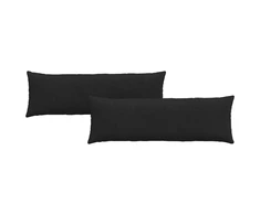 Sofa Pagalvės 2 vnt. audinys Juoda 120 x 40 cm