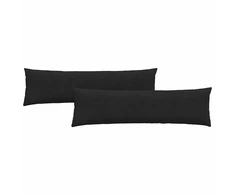 Sofa Pagalvės 2 vnt. audinys Juoda 145 x 40 cm