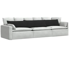 Sofa Pagalvės 2 vnt. audinys Juoda 200 x 40 cm