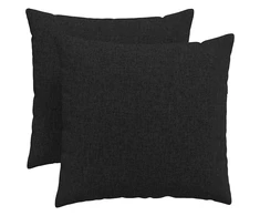 Sofa Pagalvės 2 vnt. audinys Juoda 50 x 50 cm