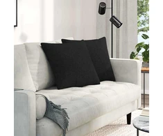 Sofa Pagalvės 2 vnt. audinys Juoda 50 x 50 cm