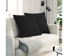 Sofa Pagalvės 2 pcs Juoda 60 x 60 cm audinys