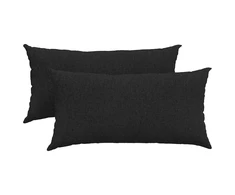 Sofa Pagalvės 2 pcs Juoda 80 x 40 cm audinys