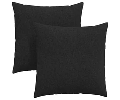 Sofa Pagalvės 2 pcs Juoda 80 x 80 cm audinys