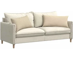 Sofa Pagalvės 2 vnt. audinys Kreminė 80 x 40 cm