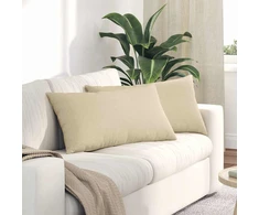 Sofa Pagalvės 2 vnt. audinys Kreminė 80 x 40 cm