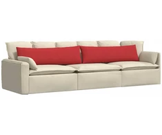 Sofa Pagalvės 2 pcs Raudona 145 x 40 cm audinys