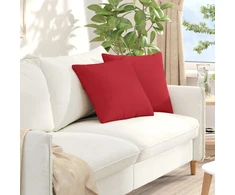 Sofa Pagalvės 2 vnt. audinys Raudona 45 x 45 cm
