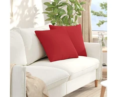 Sofa Pagalvės 2 vnt. audinys Raudona 50 x 50 cm