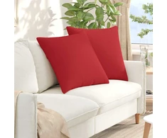 Sofa Pagalvės 2 vnt. audinys Raudona 80 x 80 cm