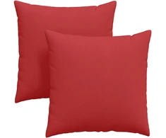 Sofa Pagalvės 2 vnt. audinys Raudona 80 x 80 cm
