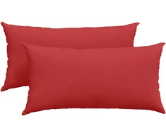 Sofa Pagalvės 2 vnt. audinys Raudona 80 x 40 cm