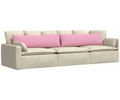 Sofa Pagalvės 2 vnt. audinys Rožinė 145 x 40 cm