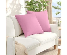 Sofa Pagalvės 2 vnt. audinys Rožinė 60 x 60 cm