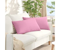 Sofa Pagalvės 2 vnt. audinys Rožinė 80 x 40 cm