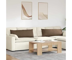 Sofa Pagalvės 2 pcs Ruda 120 x 40 cm audinys