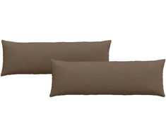 Sofa Pagalvės 2 pcs Ruda 120 x 40 cm audinys