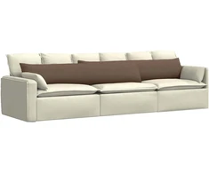 Sofa Pagalvės 2 vnt. audinys Ruda 200 x 40 cm
