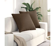 Sofa Pagalvės 2 pcs Ruda 80 x 80 cm audinys