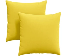 Sofa Pagalvės 2 pcs Šviesi geltona 60 x 60 cm audinys