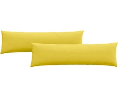Sofa Pagalvės 2 pcs Šviesi geltona 145 x 40 cm audinys