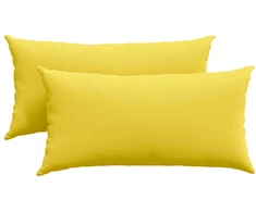 Sofa Pagalvės 2 vnt. audinys Šviesi geltona 80 x 40 cm