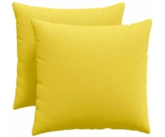 Sofa Pagalvės 2 vnt. audinys Šviesi geltona 50 x 50 cm