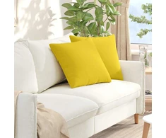 Sofa Pagalvės 2 vnt. audinys Šviesi geltona 50 x 50 cm