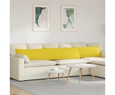 Sofa Pagalvės 2 vnt. audinys Šviesi geltona 200 x 40 cm