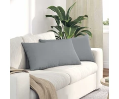 Sofa Pagalvės 2 pcs Šviesiai pilka 80 x 40 cm audinys