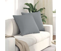 Sofa Pagalvės 2 vnt. audinys Šviesiai pilka 80 x 80 cm