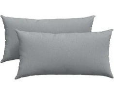 Sofa Pagalvės 2 pcs Šviesiai pilka 80 x 40 cm audinys