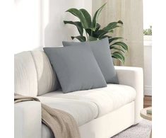 Sofa Pagalvės 2 vnt. audinys Šviesiai pilka 50 x 50 cm