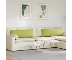 Sofa Pagalvės 2 pcs Šviesiai žalia 120 x 40 cm audinys