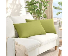 Sofa Pagalvės 2 vnt. audinys Šviesiai žalia 80 x 40 cm