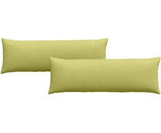 Sofa Pagalvės 2 pcs Šviesiai žalia 120 x 40 cm audinys