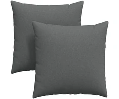 Sofa Pagalvės 2 vnt. audinys Tamsiai pilka 80 x 80 cm