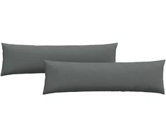Sofa Pagalvės 2 pcs Tamsiai pilka 145 x 40 cm audinys