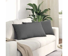 Sofa Pagalvės 2 vnt. audinys Tamsiai pilka 80 x 40 cm