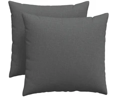 Sofa Pagalvės 2 vnt. audinys Tamsiai pilka 50 x 50 cm