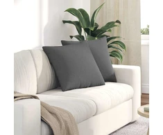 Sofa Pagalvės 2 vnt. audinys Tamsiai pilka 50 x 50 cm