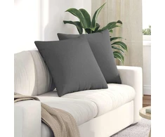 Sofa Pagalvės 2 vnt. audinys Tamsiai pilka 60 x 60 cm