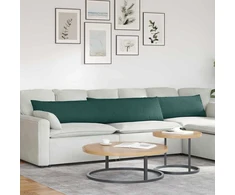 Sofa Pagalvės 2 vnt. audinys Tamsiai žalia 200 x 40 cm